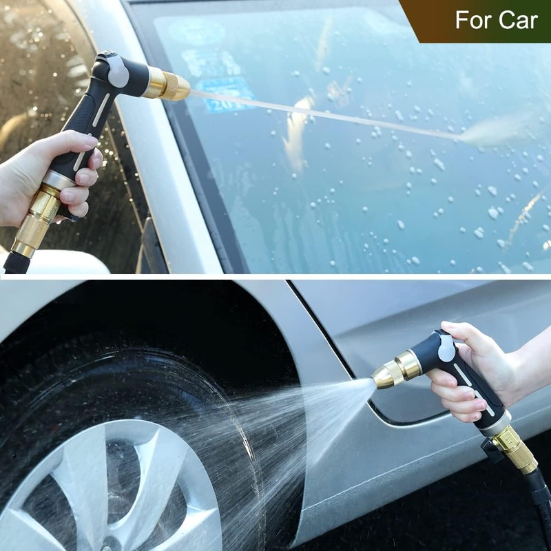 FANHAO Garden Hose Nozzle with High Pressure Jet, 100% Heavy