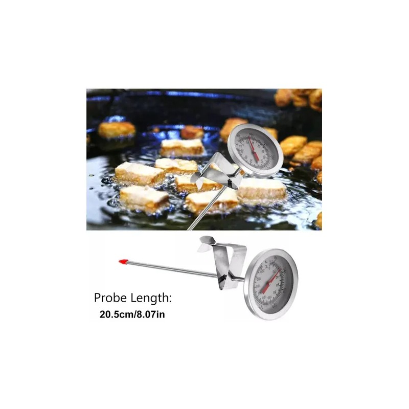 Termometro Aceite Cocina Caliente Café Acero Inox 0 A 200°c