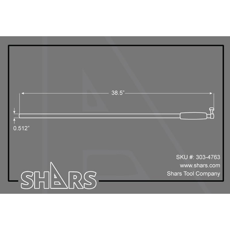 Shars 38.5" Long Extension Handle for 1.4-2.4" and 2-6" Bore