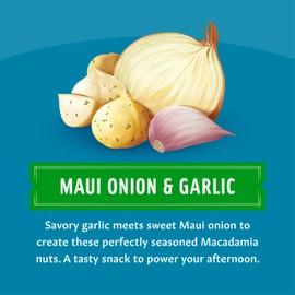 Mauna Loa Garlic Onion Roasted Macadamia Nuts, 24 Pack of 0.5 oz Mini Pouches, Keto Friendly, Gluten Free, Savory Snack
