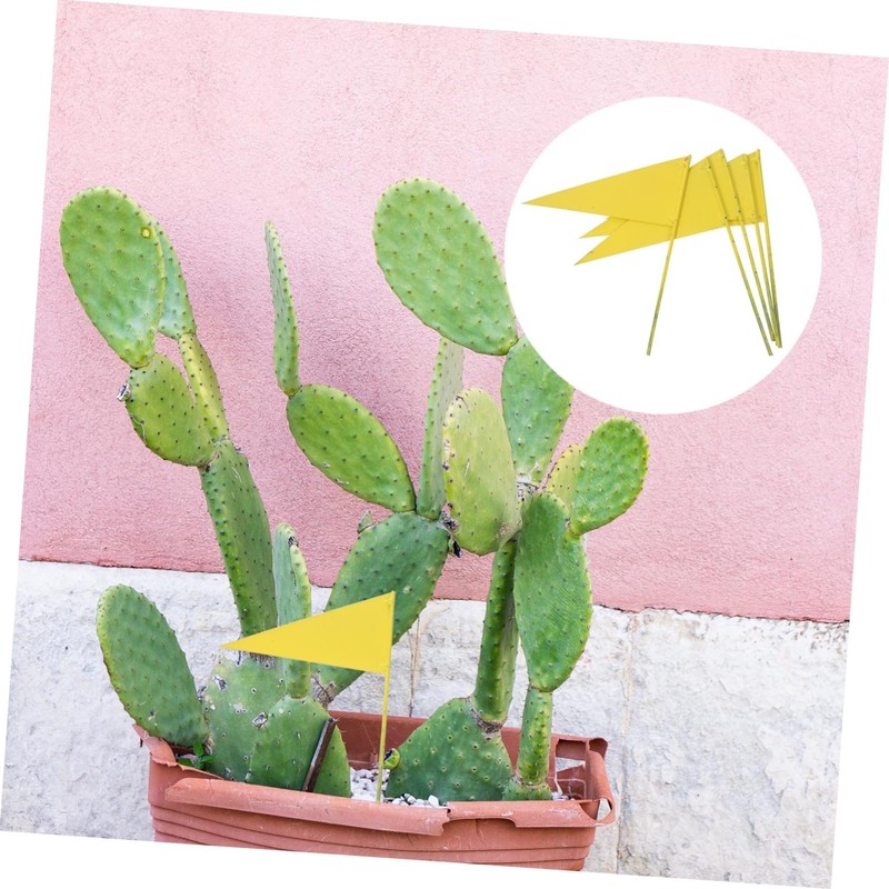 WOONEKY 5Pcs Durable Marking Flags for Garden Irrigation Lawn Projects