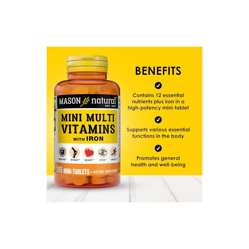 Vitaminas múltiples diarias con tabletas de hierro – 365 Ea