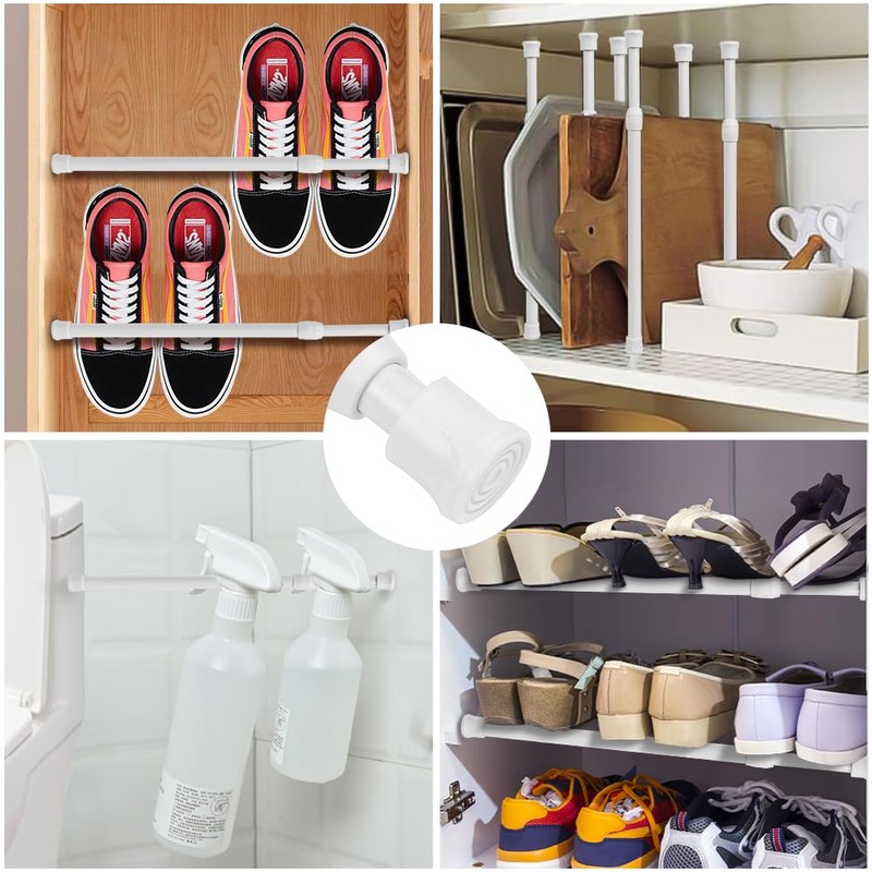 HOTUT Extendable Telescopic Curtain Rod, 30-50cm Tension Curtain Rod, Adjustable