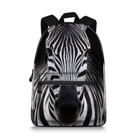 JeremySport Toddler Backpack Boys, 15 Inch Kids Backpack for Preschool,Zebra