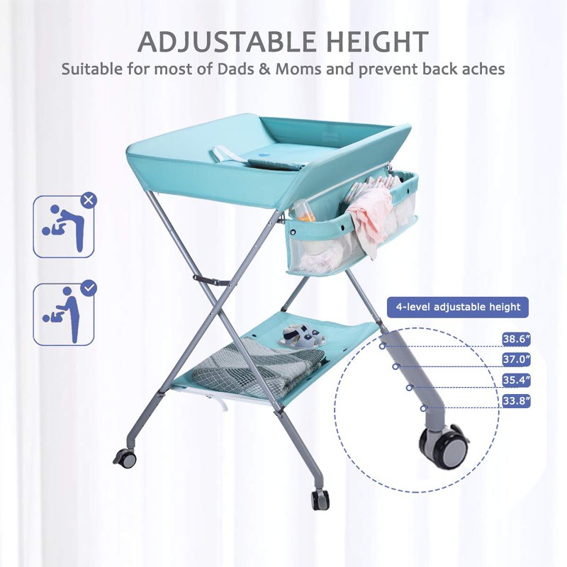 EGREE Baby Changing Table Portable Folding Diaper Changing Station with