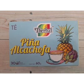 Therbal Te de piña con alcachofa avena te verde te rojo 30 tea bags Natural vegan