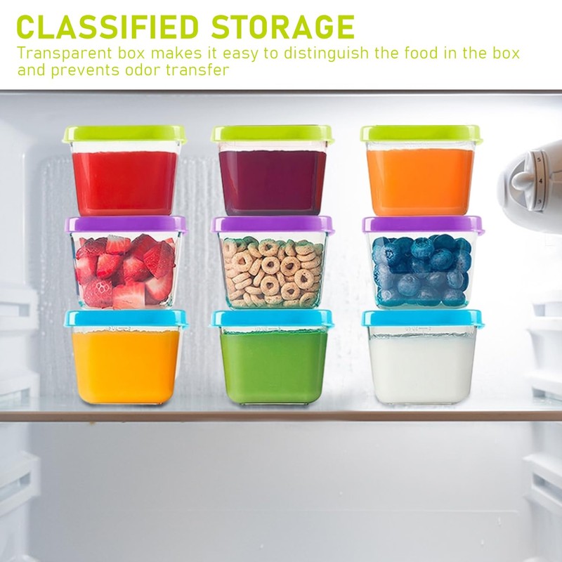 KVBUCC 14 Pieces Crisper Boxes, Complementary Food Boxes, Food Dispenser