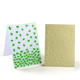Arbuya Falling Leaves Plastic Embossing Folder for Scrapbook DIY Album Card Tool Plastic Template (Falling Leaves)