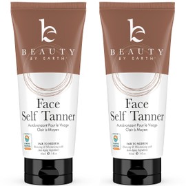 USA Made with Natural & Organic Ingredients Face Tanner - Face Self Tanning Lotion, Non Toxic Self Tanner for Face, Gradual Tan Lotion, Sunless Moisturizer for Fake Tan for Women & Men