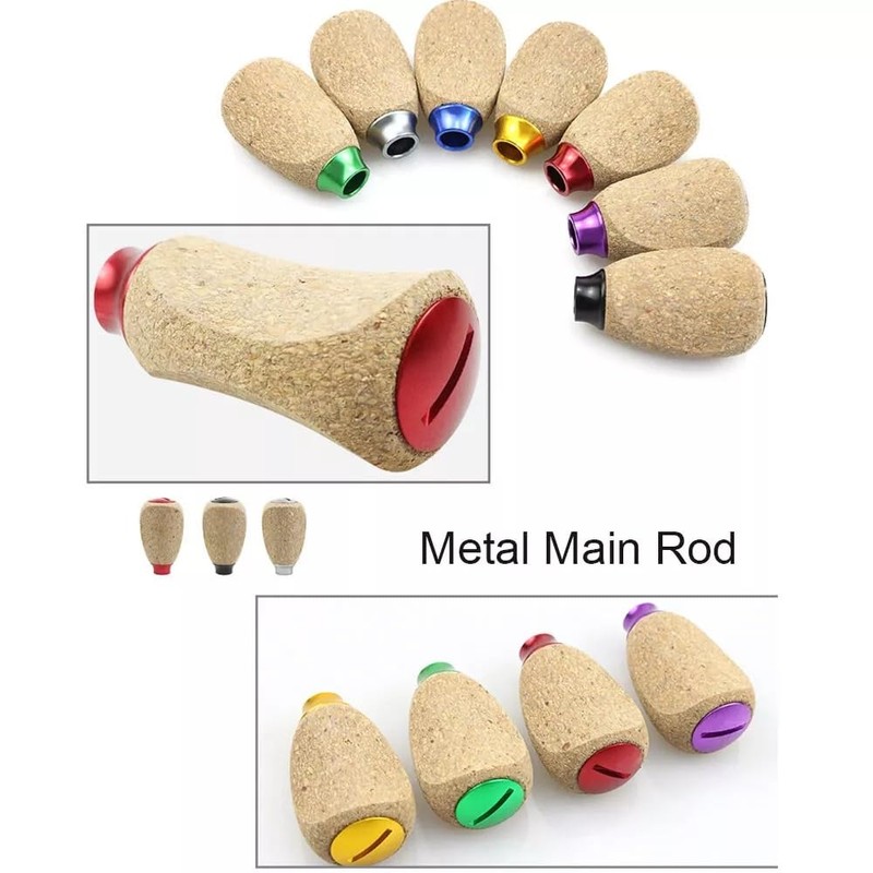 UCCKEYI Spincasting Reel Handle Knob Soft Rubber Cork Spinning Baitcasting