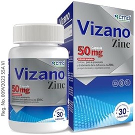 CMD - VIZANO - Zinc 50 mg - Medicamento Vitamínico - 1 Caja con 1 Frasco de 30 cápsulas