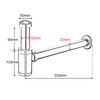 EXLECO Chrome Bottle Trap 1 1/4" Stainless Steel Siphon Bathroom
