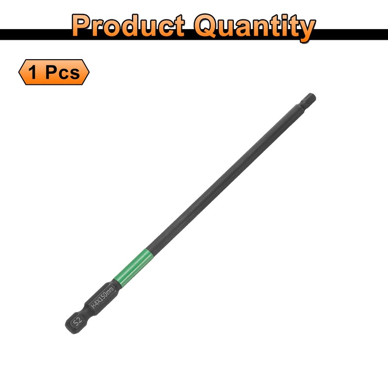 sourcing map H4 Flat Hex Head Screwdriver Bit 4mm Metric