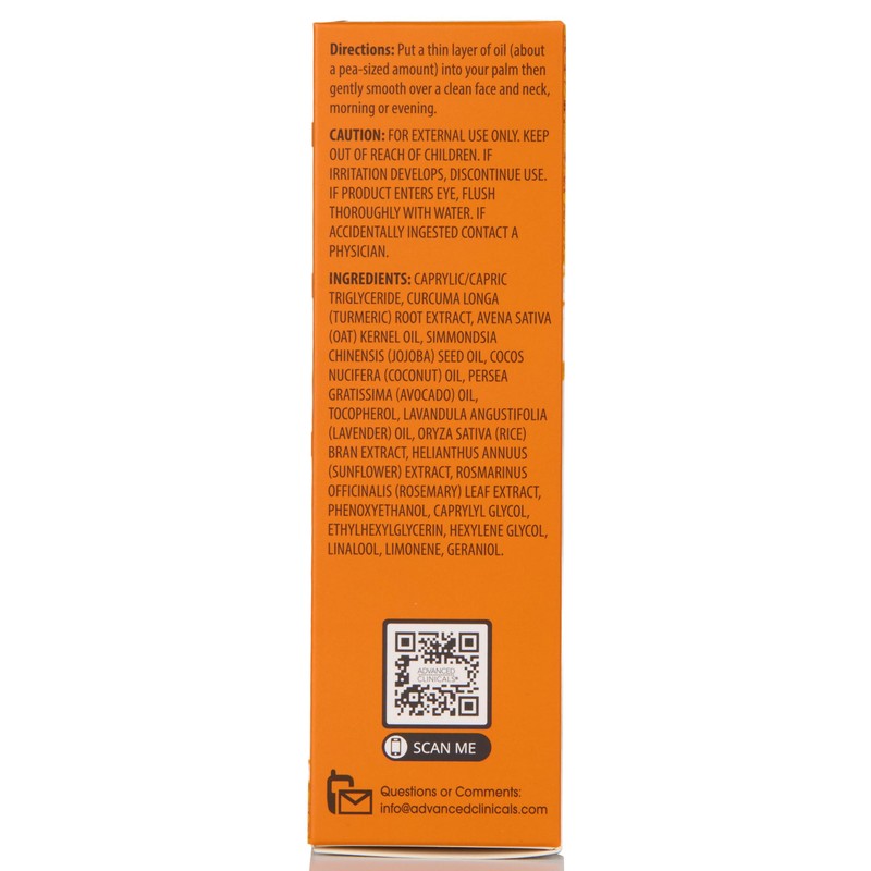 Advanced Clinicals Turmeric Oil Serum For Face | Facial Skin