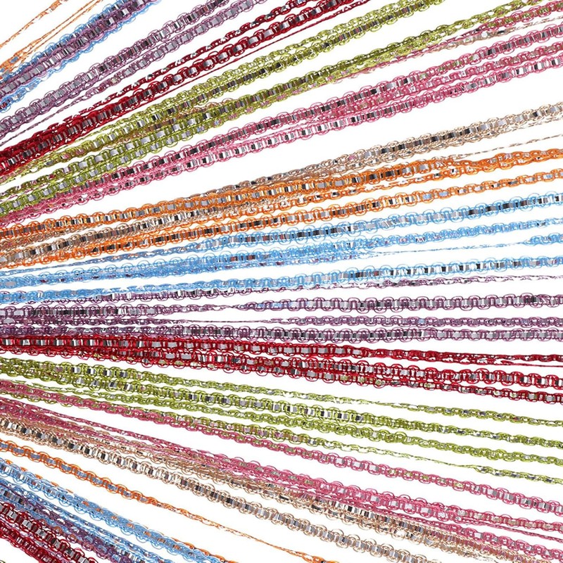Ousuwo Rainbow Sparkle Thread Curtain for Doorway & Background Decor