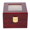 2 Grids Wooden Watch Holder Wristwatch Display Case Jewelry Gift
