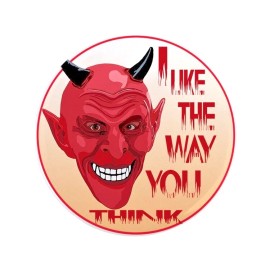 Fashion Jewelry RED DEVIL FACE Charm Pendant FREE Sterling Silver Plated 925 Necklace 20" Chain