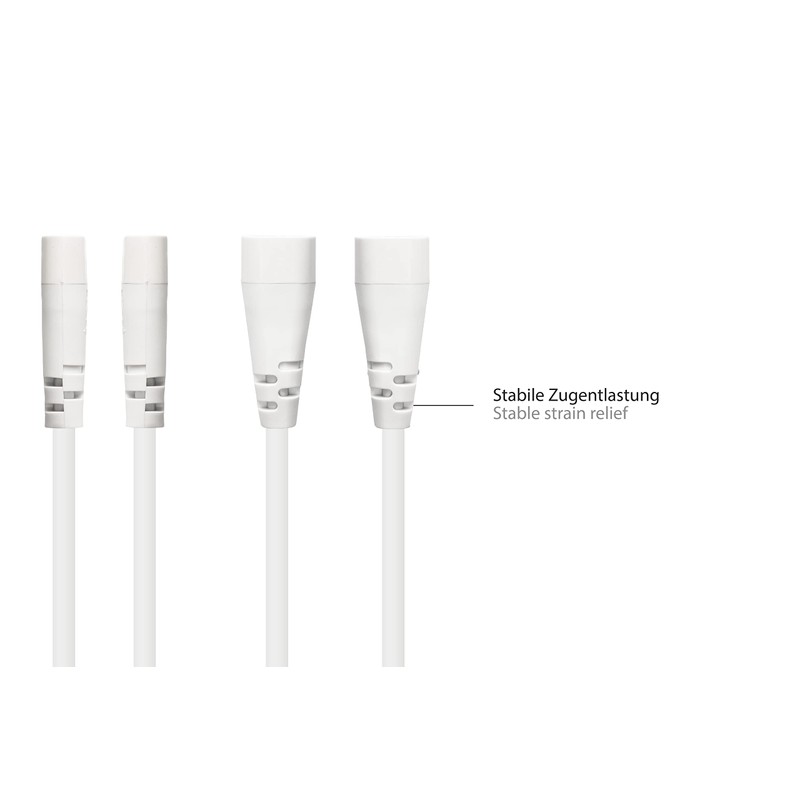 Good Connections P0870-W020 Euro Extension 2 m C8 Plug Straight