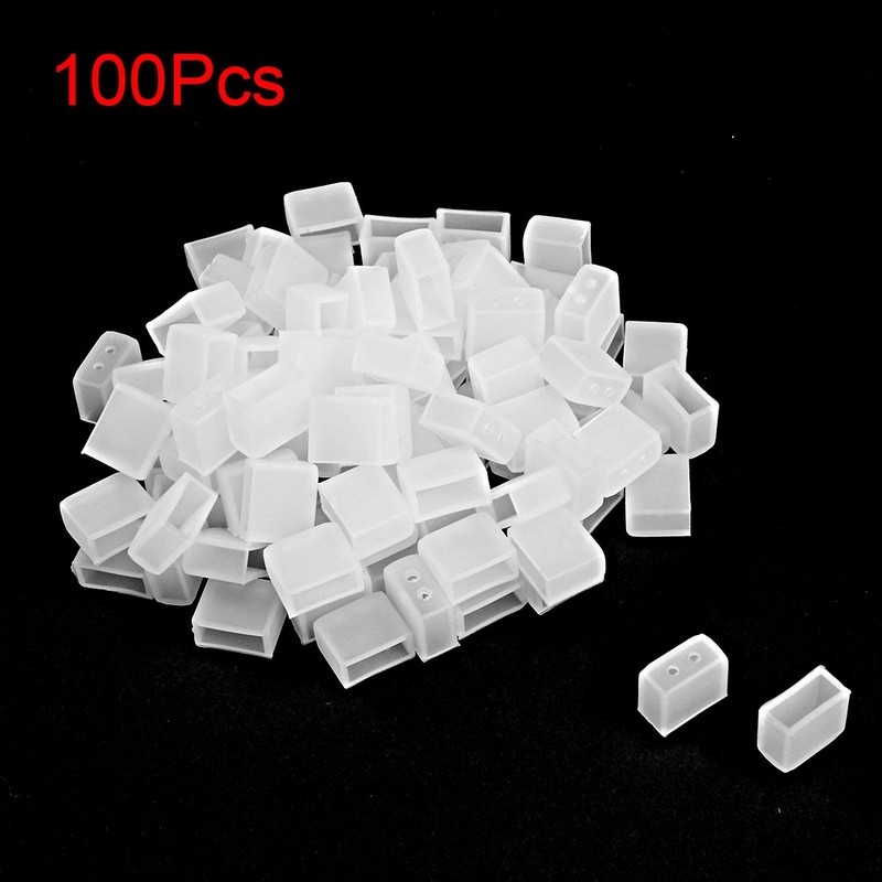 uxcell 100pcs Silicone Plug Fit 3528 8mm Wide LED Tube