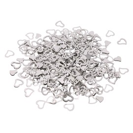 ONLYKXY 1200Pcs Love Heart Shaped Confetti, Table Wedding Decoration, Glitter Confetti for Wedding Party (Silver)