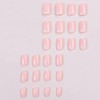 XZMeiLun Pink Press On Nails Short Square 24 Pcs, Designer