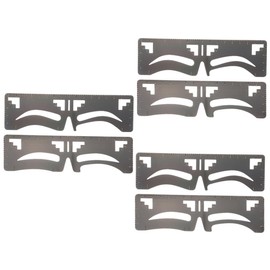 Minkissy 3sets Eyebrow Tint Stencil Kit Ruler Stamp Makeup Tool Shaping Guide for Women 2pcs*3