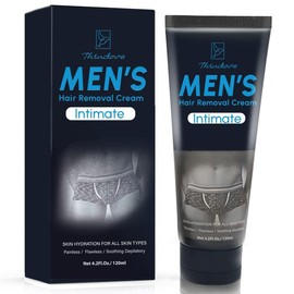 Intimate Hair Removal Cream for Men: Effective Painless Flawless Depilatory Cream for arms legs chest and Pubic Area - Suitable for All Skin Types