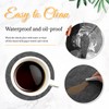 Syrads Placemats and Coaster Set of 4,Table Mats Round Waterproof