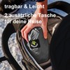 4Monster Foldable Backpack, Ultra Light, Unisex Daypack, Outdoor, 2-in-1 Belt