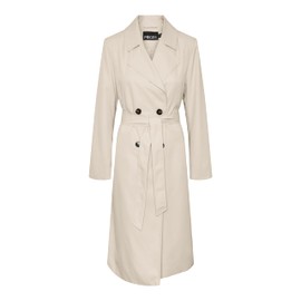 PIECES PCSCARLETT Female Trench Coat, Silver Gray