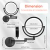 GURUN 8.5 Inch Magnifying Makeup Mirror with 3 Dimmable LED