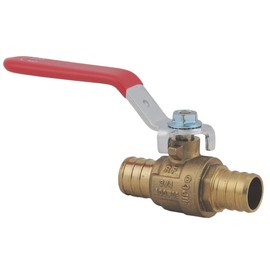 PEX Brass Ball Valve, 3/4-in PEX Lead Free Brass Shut Off Ball Valve with Red & Blue Long Lever Or T Handle,Pex Barb Water Valve with cUPC Certified for Cold and Hot Water (4-Pack)
