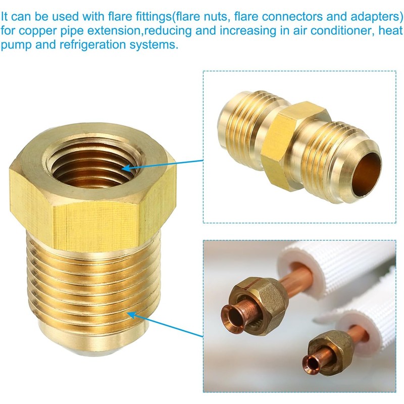 PATIKIL 5/8 SAE (7/8"-14UNF) Female Flare x 3/4 SAE (1