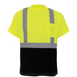 Global Glove GLO-007B - FrogWear HV - High-Visibility Self-Wicking Short Sleeved Shirt - 2X-Large