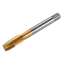M METERXITY 1-Pack M10x1.5mm Metric Thread Tap, HSS Titanium Coated 79mm Length Straight Flute Right Hand Thread Screw Tapping Tool for Drilling/Milling Machines/CNC Machine Tools