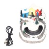 Xmas Music Box Resin Rotating Light Up Train Musical Box