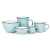 Abbott Collection Enamel Look Stoneware Cappuccino Cup, Green