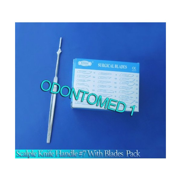 100 Scalpel Blades #11 + Scalpel Handle #7 Surgical Dental
