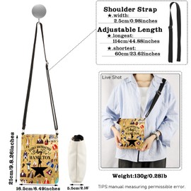 AKTAP Hamil Ton Blink Crossbody Bag Easily Distracted By H-Ton Characters Inspired Shoulder Broadway Musical Gifts for Fans (Easily Distracted By, Hamilton CB-HT)