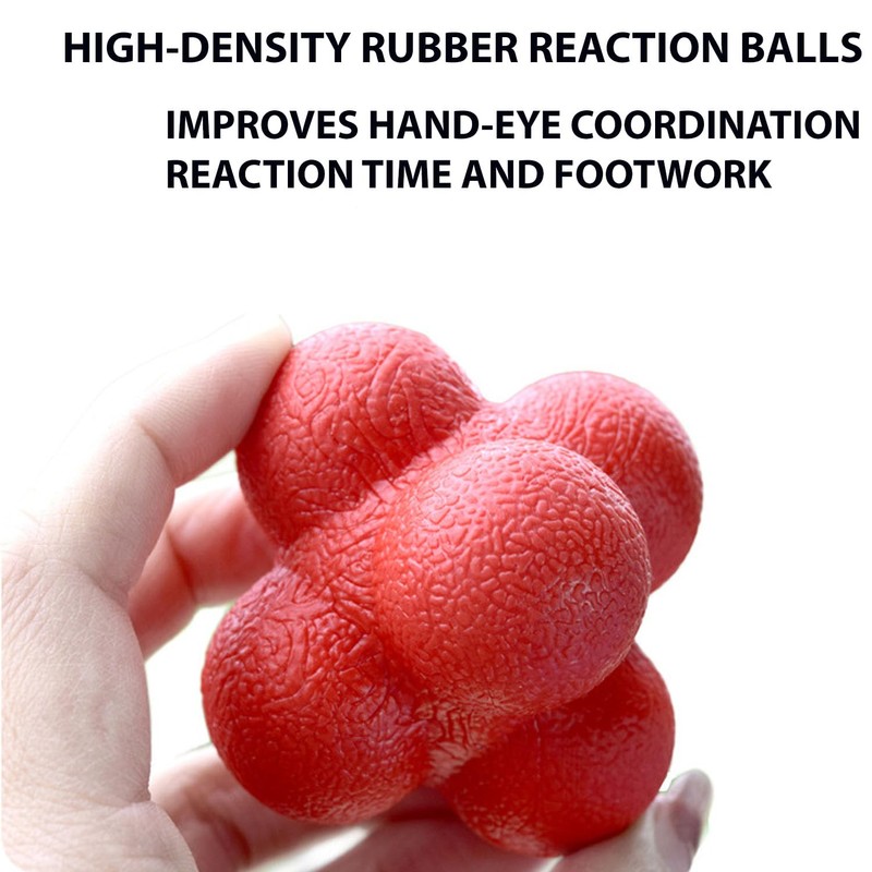 Lyfengdeam6 PCS Rubber Reaction Bounce Balls for Hand-Eye Coordination，Agility &