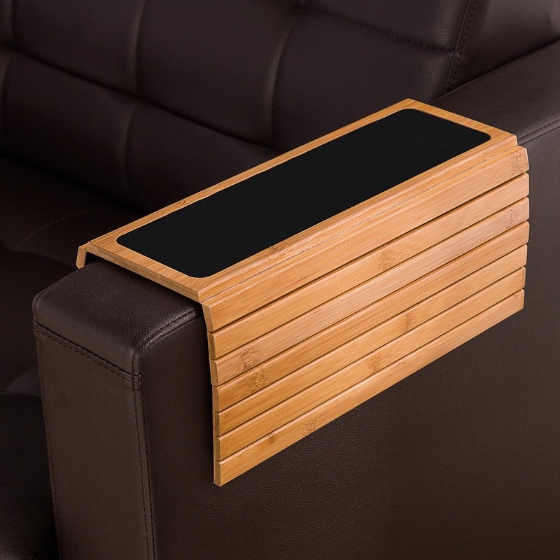 GEHE Couch Arm Tray Table, Flexible/Foldable Sofa Armrest Tray, Couch