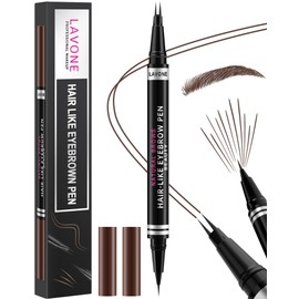 Eyebrow Pencil, 2-in-1 Waterproof Eyebrow Pen, with 2 Tip Microblading Eyebrow Pencil and Ultra-Precise Brow Pencil, with Eyebrow Brush, Eyebrow Pencils for Women, Natural Hair-Like Brows - Espresso