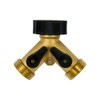 Gilmour 813004-1001 TV165753 2-Way Connector, Brass