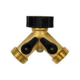 Gilmour 813004-1001 TV165753 2-Way Connector, Brass