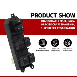 Nakkaa Power Window Switch Automatically Up and Down Driver Side Compatible with Tundra RAV4 Corolla 84820-0C020 84820-0R040