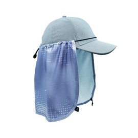 Sprigs Neck Sun Protection Hat Shade Attachment with SPF 45+ & Cooling Fabric | Neck Protector from Sun (Gray Swell)