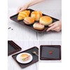 JapanBargain, Japanese Serving Trays Plastic Lacquered Bento Tray Dinner Tray