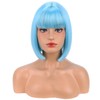 PATTNIUM Blue Bob Wig for Women Short Light Blue Wig