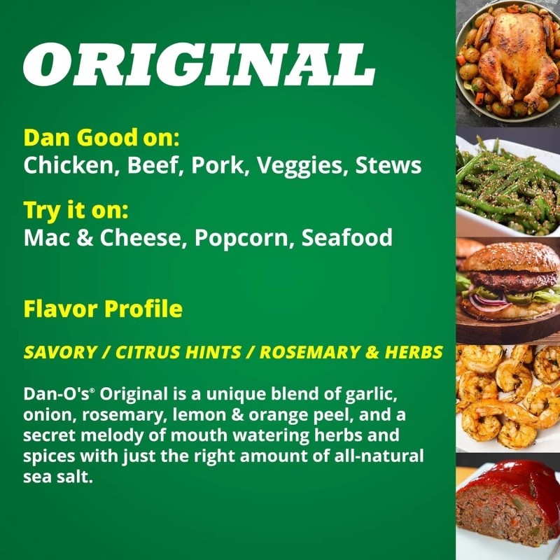 Dan-O's Original Seasoning - for Chicken, Meats, Veggies - Savory
