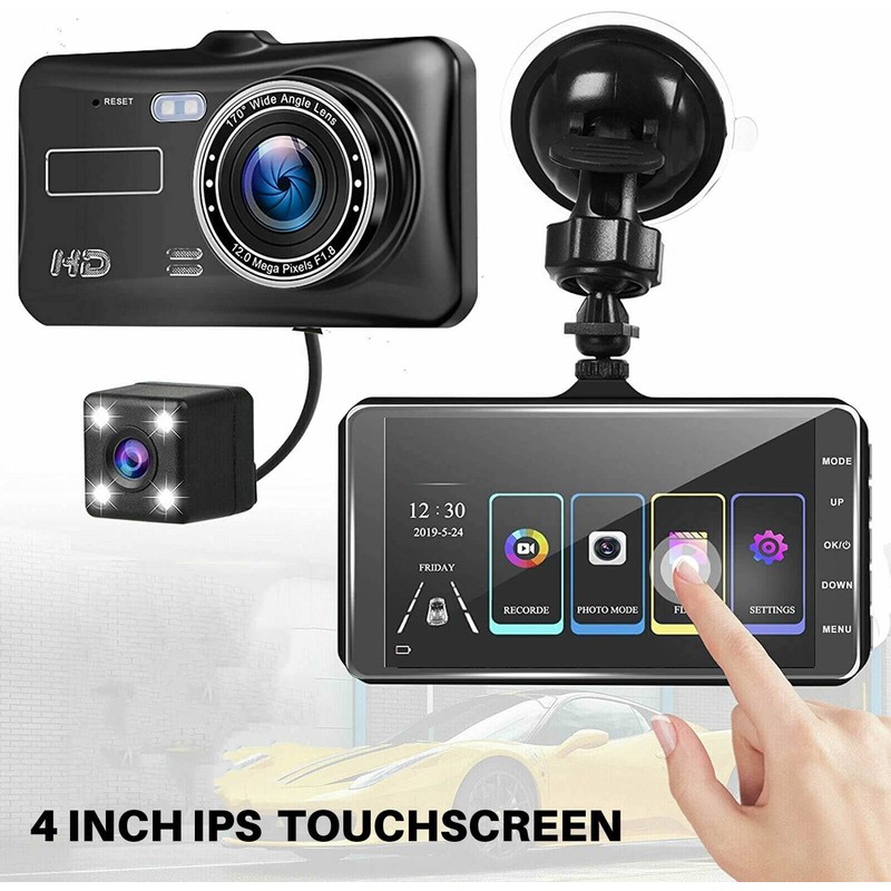 Dash Cam Front and Rear 1080P Full HD Dual Dash